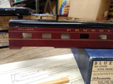 NOS HO Gauge Blue Line Streamlined Model Kit PRR 18 Roomette Car Metal Body Box