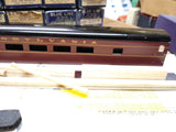 NOS HO Gauge Blue Line Streamlined Model Kit PRR Observation Car Metal Body Box