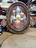 Vtg 1970's Stroh's Beer Lighted Sign Draft For Beer Lovers Mancave Works 18 x 20