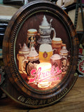 Vtg 1970's Stroh's Beer Lighted Sign Draft For Beer Lovers Mancave Works 18 x 20
