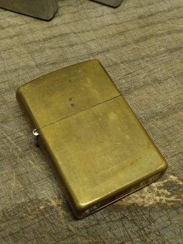 Vtg 2001 Zippo Brass Case Cigarette Lighter Nice Snap Made In The USA!