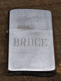 Vtg 1962 Zippo Cigarette Lighter Bruce Love Paula Pat 2517191 Chrome USA!