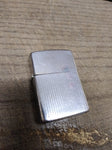 Vtg 1976 Zippo Cigarette Lighter Pin Striped No Initials Chrome Good Snap USA!