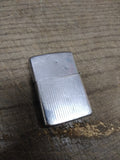 Vtg 1976 Zippo Cigarette Lighter Pin Striped No Initials Chrome Good Snap USA!