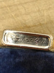 Vtg 1976 Zippo Cigarette Lighter Pin Striped No Initials Chrome Good Snap USA!