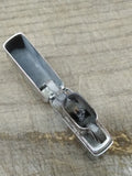 Vtg 1976 Zippo Cigarette Lighter Pin Striped No Initials Chrome Good Snap USA!