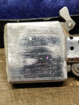 Vtg 1976 Zippo Cigarette Lighter Pin Striped No Initials Chrome Good Snap USA!