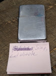 Vtg 1976 Zippo Cigarette Lighter Pin Striped No Initials Chrome Good Snap USA!