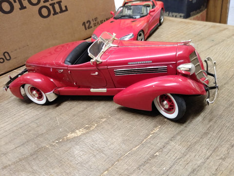 Vtg ERTL Diecast Toy 1935 Auburn Boattail Speedster 1:18 Scale Red Very Nice!