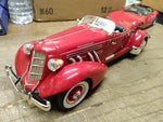 Vtg ERTL Diecast Toy 1935 Auburn Boattail Speedster 1:18 Scale Red Very Nice!