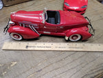 Vtg ERTL Diecast Toy 1935 Auburn Boattail Speedster 1:18 Scale Red Very Nice!