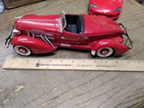 Vtg ERTL Diecast Toy 1935 Auburn Boattail Speedster 1:18 Scale Red Very Nice!