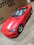 Vtg Burago Dodge Viper RT/10 Diecast Toy Sports Car 1:18 Scale Red Very Nice!