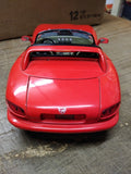 Vtg Burago Dodge Viper RT/10 Diecast Toy Sports Car 1:18 Scale Red Very Nice!