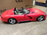 Vtg Burago Dodge Viper RT/10 Diecast Toy Sports Car 1:18 Scale Red Very Nice!