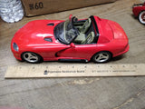 Vtg Burago Dodge Viper RT/10 Diecast Toy Sports Car 1:18 Scale Red Very Nice!