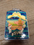 Vtg Post War Prince Memory Of Japan Cigarette Case Lighter Painted Map Of Japan