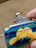 Vtg Post War Prince Memory Of Japan Cigarette Case Lighter Painted Map Of Japan