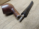 Vtg Brewster Imported Briar Apple Shape Smoking Pipe with Stinger Good Shape