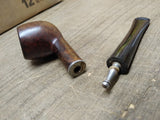 Vtg Brewster Imported Briar Apple Shape Smoking Pipe with Stinger Good Shape