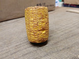 Vtg Missouri Meerschaum Half Bent Corn Cob Pipe Amber Stem Good Shape
