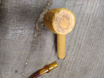 Vtg Missouri Meerschaum Half Bent Corn Cob Pipe Amber Stem Good Shape
