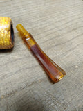 Vtg Missouri Meerschaum Half Bent Corn Cob Pipe Amber Stem Good Shape