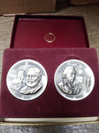 Wittnauer Precious Metals 925 Sterling Medals Ernest Hemingway Albert Einstein