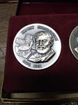 Wittnauer Precious Metals 925 Sterling Medals Ernest Hemingway Albert Einstein