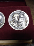 Wittnauer Precious Metals 925 Sterling Medals Ernest Hemingway Albert Einstein