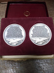 Wittnauer Precious Metals 925 Sterling Medals Ernest Hemingway Albert Einstein