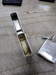 Vtg 2000 Zippo Logo Cigarette Lighter Merry Christmas White Matte Green Enamel