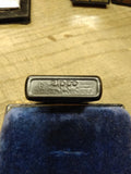 Vtg 1998 Zippo Cigarette Lighter Black Matte Marlboro Adventure Compass