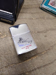 Vtg 1994 Zippo Cigarette Lighter USS Yorktown CG 48 US Navy Polished Chrome Box