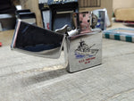 Vtg 1994 Zippo Cigarette Lighter USS Yorktown CG 48 US Navy Polished Chrome Box