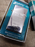 Vtg 1962 Zippo Slim Cigarette Lighter w/Box Hill Top Bowling League 1961-62