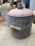 Vtg Service Station Texaco Star Gasoline and Motor Oil Galvanized Water Can