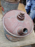 Vtg Service Station Texaco Star Gasoline and Motor Oil Galvanized Water Can