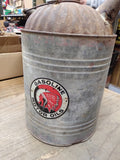 Vtg Service Station Indian Chief Gasoline and Motor Oil Galvanized Water Can