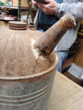 Vtg Service Station Indian Chief Gasoline and Motor Oil Galvanized Water Can
