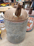 Vtg Service Station Indian Chief Gasoline and Motor Oil Galvanized Water Can