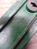 Vtg Cast Iron Toy Black Horse Drawn Freight Hay Farmers Green #441 Wagon 14 Inch