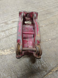 Vtg 1930's Kilgore Cast Iron Red Toy 2 Door Sedan w/ Driver and 3 Passengers 3"