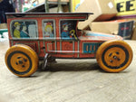 Vtg Antique 1918 J Chein Co Tin Wind Up Toy Car Limo w/Chauffeur & Family Works!