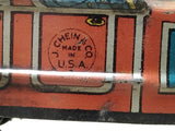 Vtg Antique 1918 J Chein Co Tin Wind Up Toy Car Limo w/Chauffeur & Family Works!