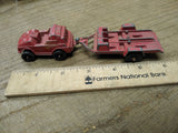 Vtg Tootsie Toy Die Cast Red Dune Buggy with Motorcycle Trailer