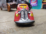 Vtg Marx Tricky Taxi 7108 Tin Wind Up Orange Toy Car No Key Parts/Repair Lot