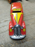 Vtg Marx Tricky Taxi 7108 Tin Wind Up Orange Toy Car No Key Parts/Repair Lot