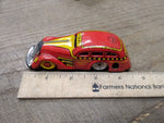 Vtg Marx Tricky Taxi 7108 Tin Wind Up Orange Toy Car No Key Parts/Repair Lot