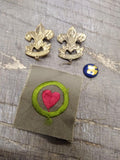 Vtg 4 Piece Boy Scouts Of America Lot 1st Class Rank Pins 1911 Medals and Badges